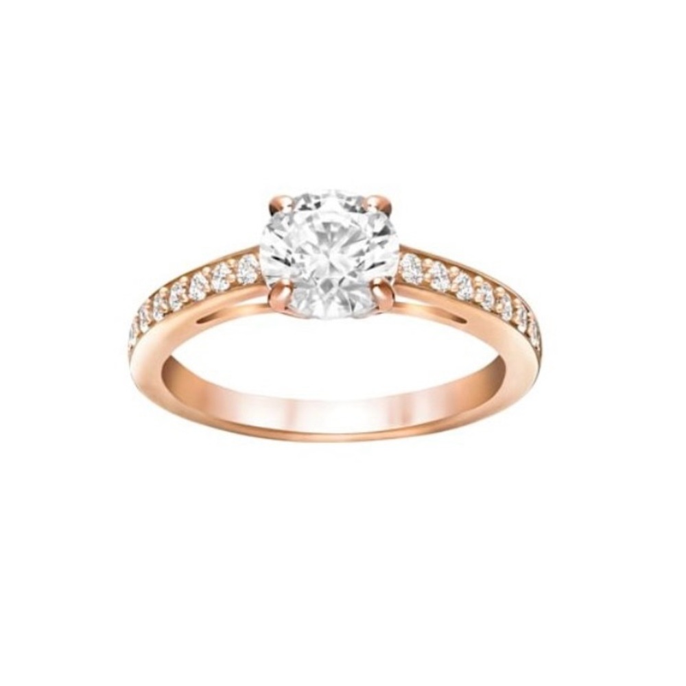 Swarovski Signed Rose Gold Crystal Ring | 8/58 - Picture 4 of 11